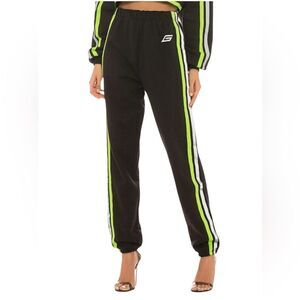 I.AM.GIA Mercury Pant in Black & Neon Sweatpants joggers Size Large